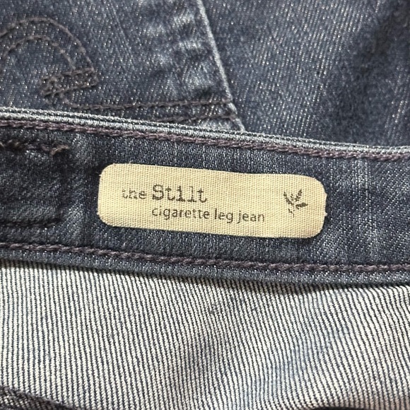 AG Adriano Goldschmied The Stilt Cigarette Leg Dark Stretch Denim Jeans - 25R - Picture 8 of 16